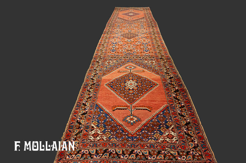 Antique Persian Meshkin Runner Carpet  n°:87285353